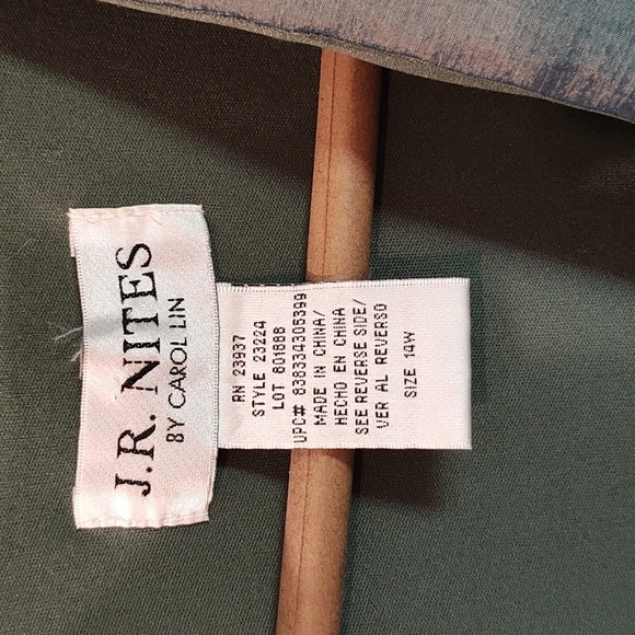 J. R. Nites green Blazer size 14W - Picture 3 of 4